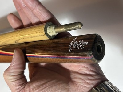 Vintage Prestige Scottish zweiteiliges Snooker-Pool Queue und Tasche