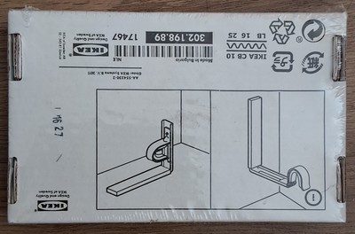 New IKEA BETYDLIG Wall Ceiling Bracket Black Adjustable Rod Holders