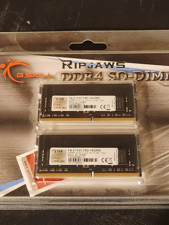 G.SKILL Ripjaws 16GB (2 x 8GB) DDR4-2666 Laptop Memory (F4-2666C19D-16GRS) - Image 2 of 3