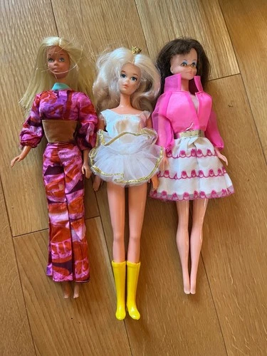 Vintage Lot of Barbie Dolls w Vintage Bohemian Ballerina Tutu & Pink Cocktail