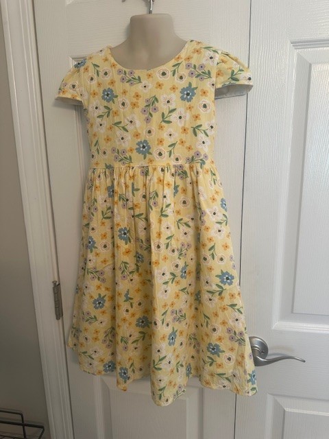 Bambina Jalia Size 8 Girls Yellow Floral Summer Dress