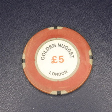 Golden Nugget Casino London United Kingdom UK £5 Chip                       (16)