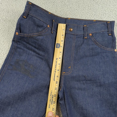 Vintage JC Penney Jeans Boys 16 Husky 32x29 Blue Raw Denim Flared Western - Picture 13 of 19