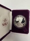1989 1oz US American Silver Eagle $1 Dollar Proof Bullion In Case/Box W/COA.