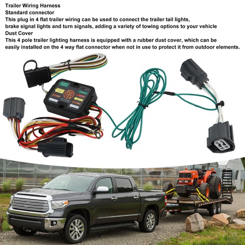 Stable Connection Plug And Play 4 Pin Trailer Wiring Harness 56140 Replacement