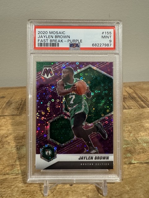 Mosaic 2020 Jaylen Brown Purple Fast Break Prizm #155 /50 Celtics PSA 9 POP 1!