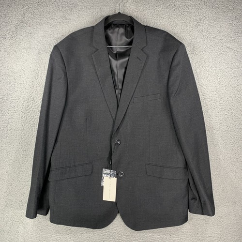 Alain Dupetit Blazer Mens 42W Dark Gray 2 Button Rayon Formal Jacket - Picture 1 of 13