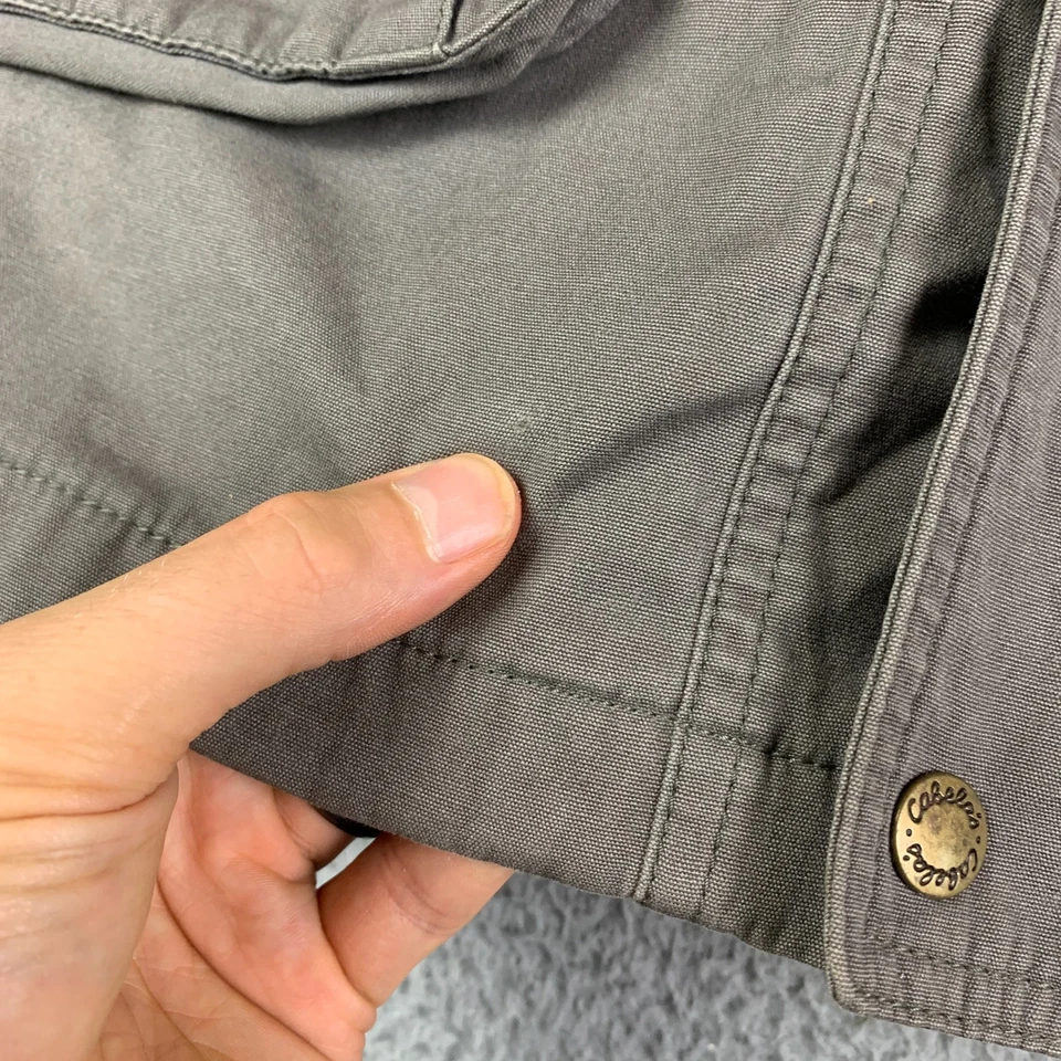 Cabelas Field Jacket Men's M Tall Army Safari Tan Shooting Chore Coat Hunting - Image 4 of 4