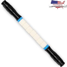 Portable Muscle Roller Deep Tissue Massage Stick W/ Double Handle Muscle Relief