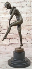 Art Deco Flair Dancer Bronze Sculpture by~Chiparus~Statue Marble Figurine Figure
