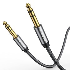 0.5M Braided 6.35mm Guitar Cable - Professional Audio Connection for Musicians
