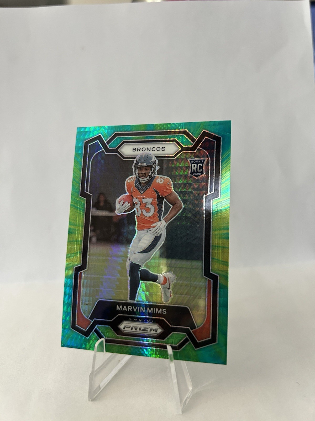 2023 Panini Prizm Rookies Hyper Prizm 17/175 Marvin Mims #327 Rookie RC