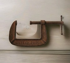 Vintage C Clamp Malleable Iron Steel B&C Made In USA Tool Collectible