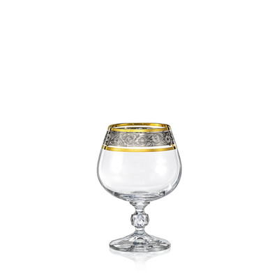 Cognacgläser 6er-Set  Exclusive Claudia  250 ml   Kristallglas   Gold/Platin