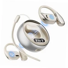 AI Translation Earbuds, OWS Real-Time Translation Language Milky White