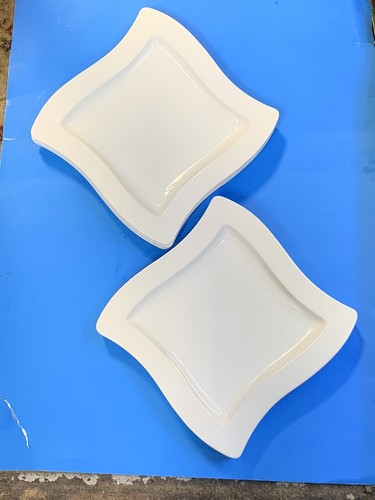 Villeroy & Boch New Wave White Dinner Plates Set of 2 German Porcelain - Picture 4 of 9