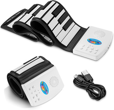 49 Key Roll up Keyboard Piano, Portable Digital Electric Foldable Piano Keyboard