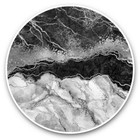 2 x Vinyl Stickers 25cm (bw) - Marbled Art Effect Blue Gold Marble  #42493