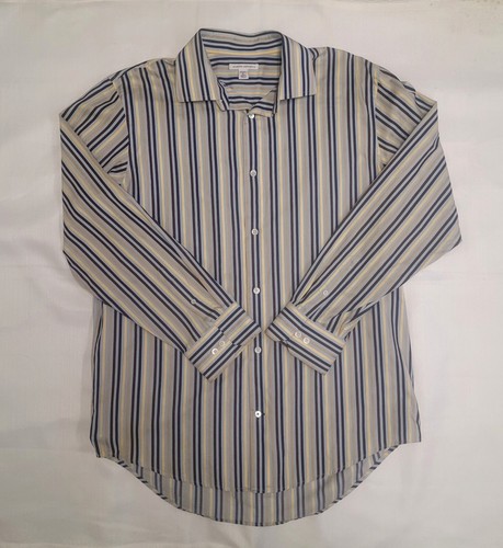 Banana Republic Men's LARGE Long Sleeve Striped Button Dress Work Shirt 16-16.5 - Picture 2 of 6