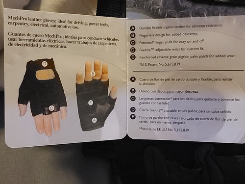 Mechpro Plus FINGERLESS Protective Gloves EXTRA Large Brand new with tags - Picture 1 of 7