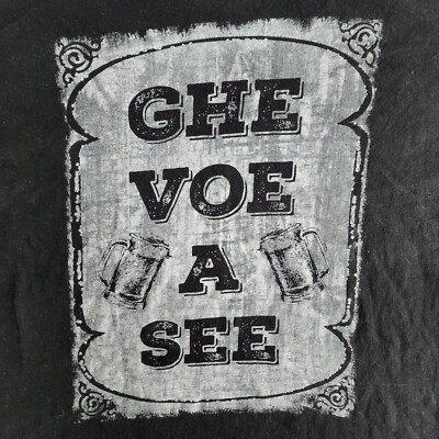 Ghe Voe A See Beer TS Ocean Black T-Shirt Men's XL