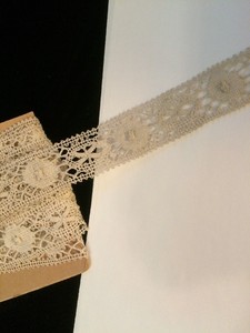 Antique-Bobbin-Lace-Trim-Edging-Sewing-Costume-Doll-6-Yards-Yardage
