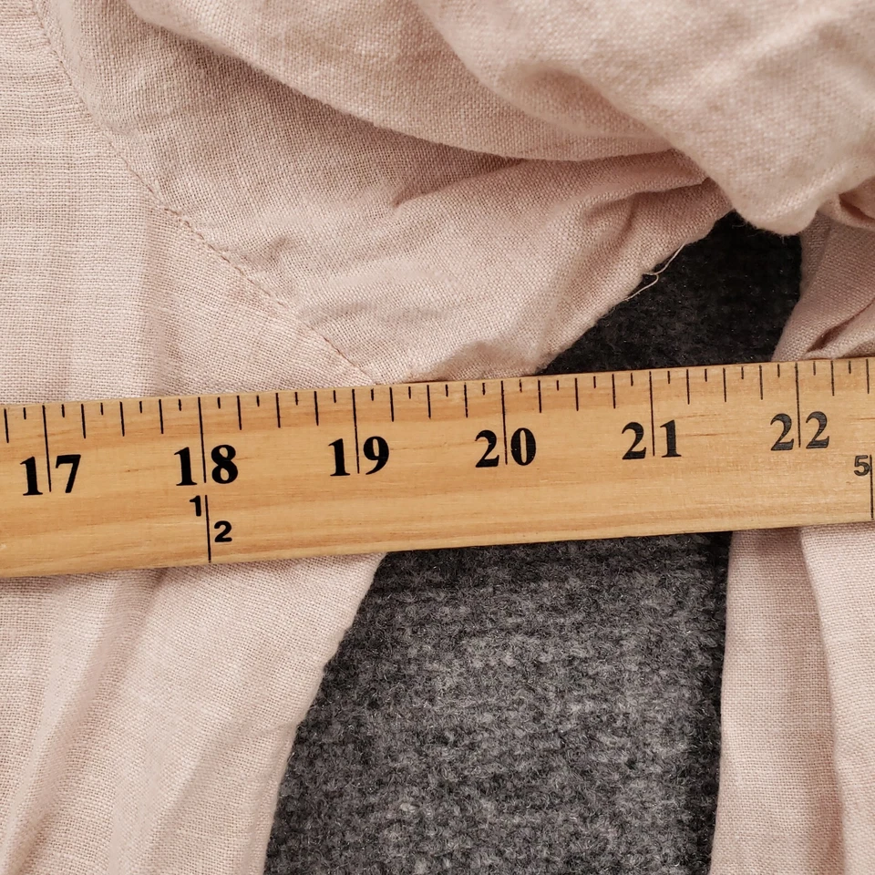 Jones New York Jacket Womens Medium Beige Long Sleeve Button Front Linen Trucker - Image 4 of 4