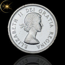 1964 Canadian Quarter BU 80% Silver Coin MS Free Shipping
