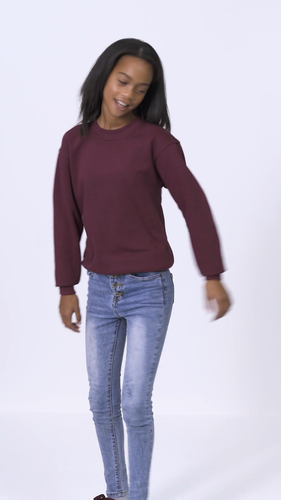 Childrens School Jumper Plain Round Crew Neck Sweatshirt Kids Unisex Boys Girls - Video 1 of 1