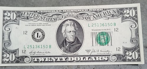 $20 Dollars 1969 A Paper Bank Note s5