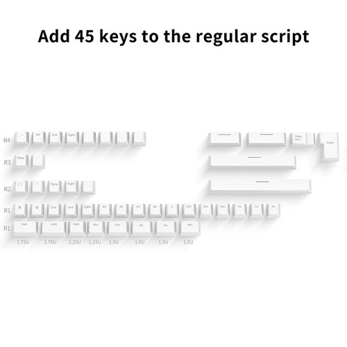133 Key Mechanical Keyboard Keycaps Set PBT Keycaps Cherry MOA Profile Key C _yi - Afbeelding 17 van 19