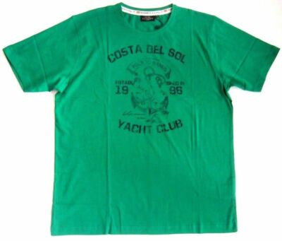 KITARO Übergrößen Shirt Herren T-Shirt Yacht Club Costa Del Sol green XL -6XL 