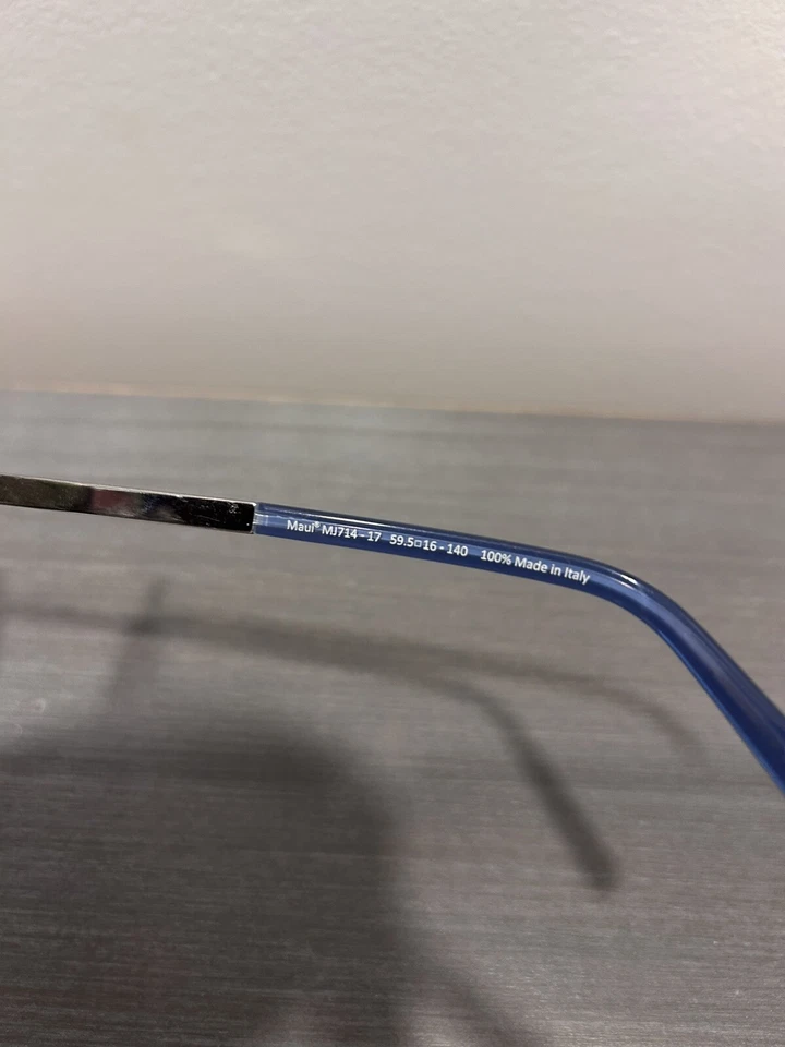 Gafas de sol Maui Jim COMPASS MJ 714 plateadas personalizadas leer descripción Foto 4 de 4