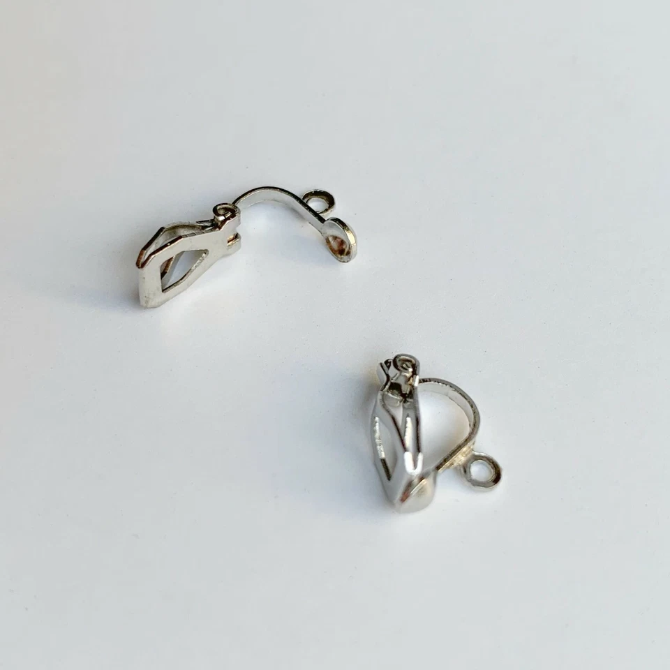 100 piezas con clip en pendientes hallazgos de joyería Foto 3 de 4