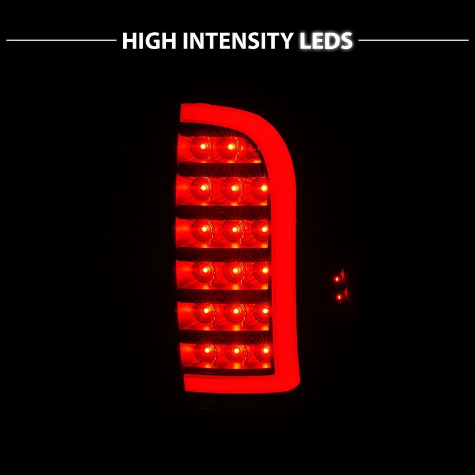 FIT FOR 2005 06 07 08 - 2015 TOYOTA TACOMA BLACK SMOKE C-BAR LED TAIL LIGHTS NEW - Image 4 of 4