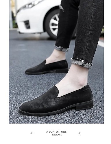 36-48 Plus Size Mens Leather Slip on Loafers Casual Dress Business Evening Party - Picture 22 of 27