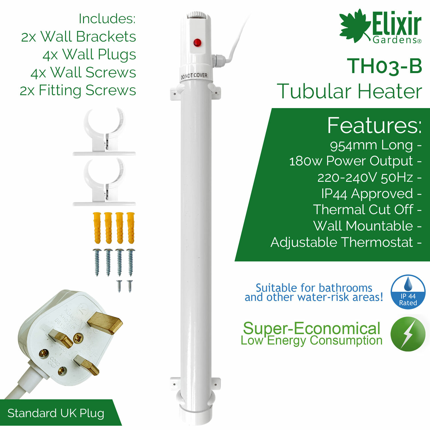 Low Energy Tube Heaters, Guards & Thermostats Bathroom Condensation
