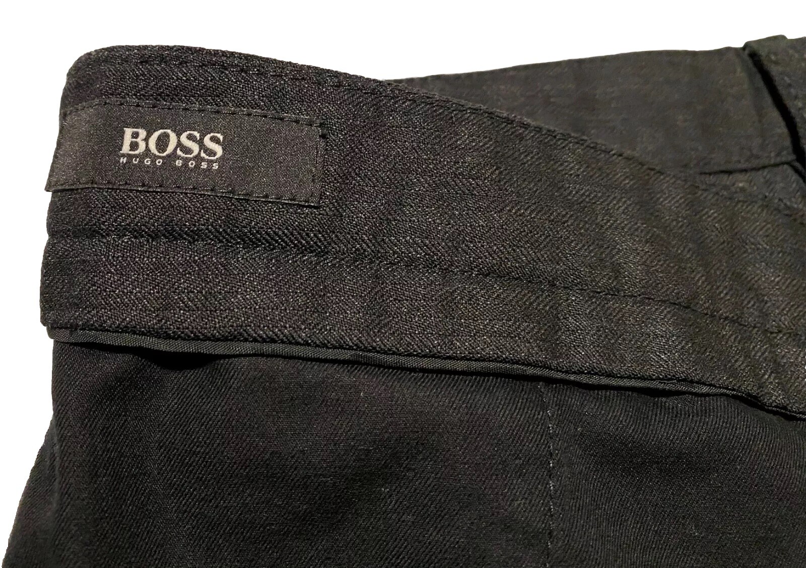Hugo Boss Winng2 Charcoal Gray Men's Dress Pants Virgin Wool Size 34x30.5 EUC thumbnail 4