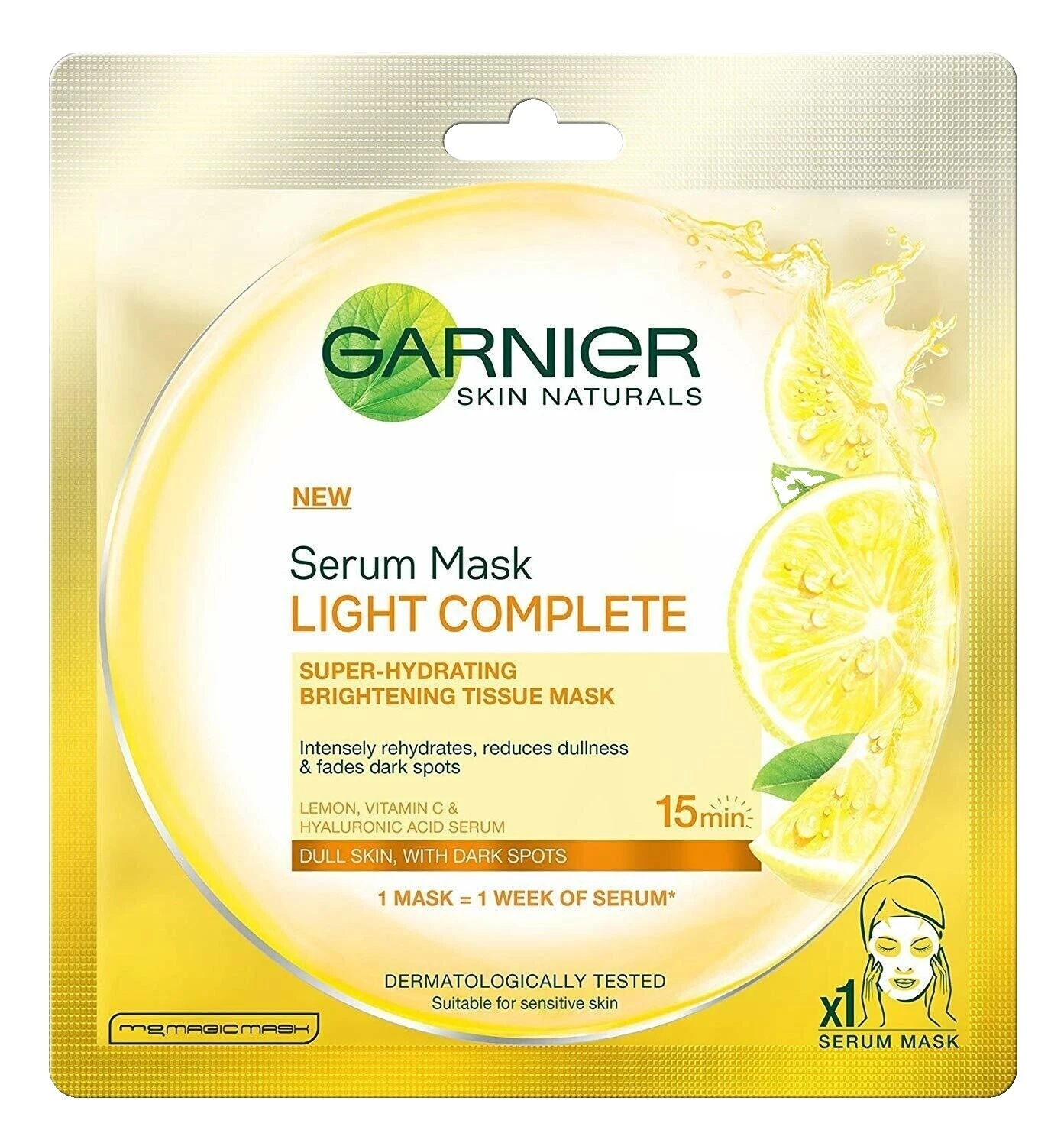 Máscaras de piel Garnier con todos los ingredientes naturales