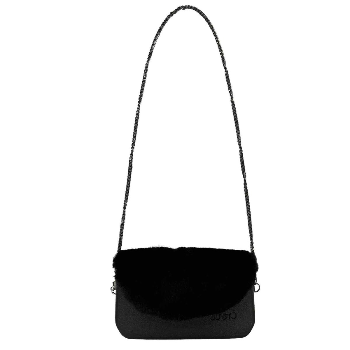 Ju'sto Black Faux Fur Italian Crossbody Bag | eBay Ju'sto Black Faux Fur Italian Crossbody Bag | eBay