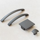 Grey Kitchen Cupboard Handle 128mm 160mm Knob Dark Cabinet Drawer Wardrobe Pull