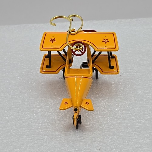 Vintage 2001 Hallmark Diecast 1930 Custom Biplane Kiddie Car Keepsake Ornament - Picture 7 of 16