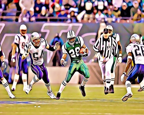 Curtis Martin GridironArt 8x10 art photo New York Jets unsigned Patriots - Picture 1 of 1