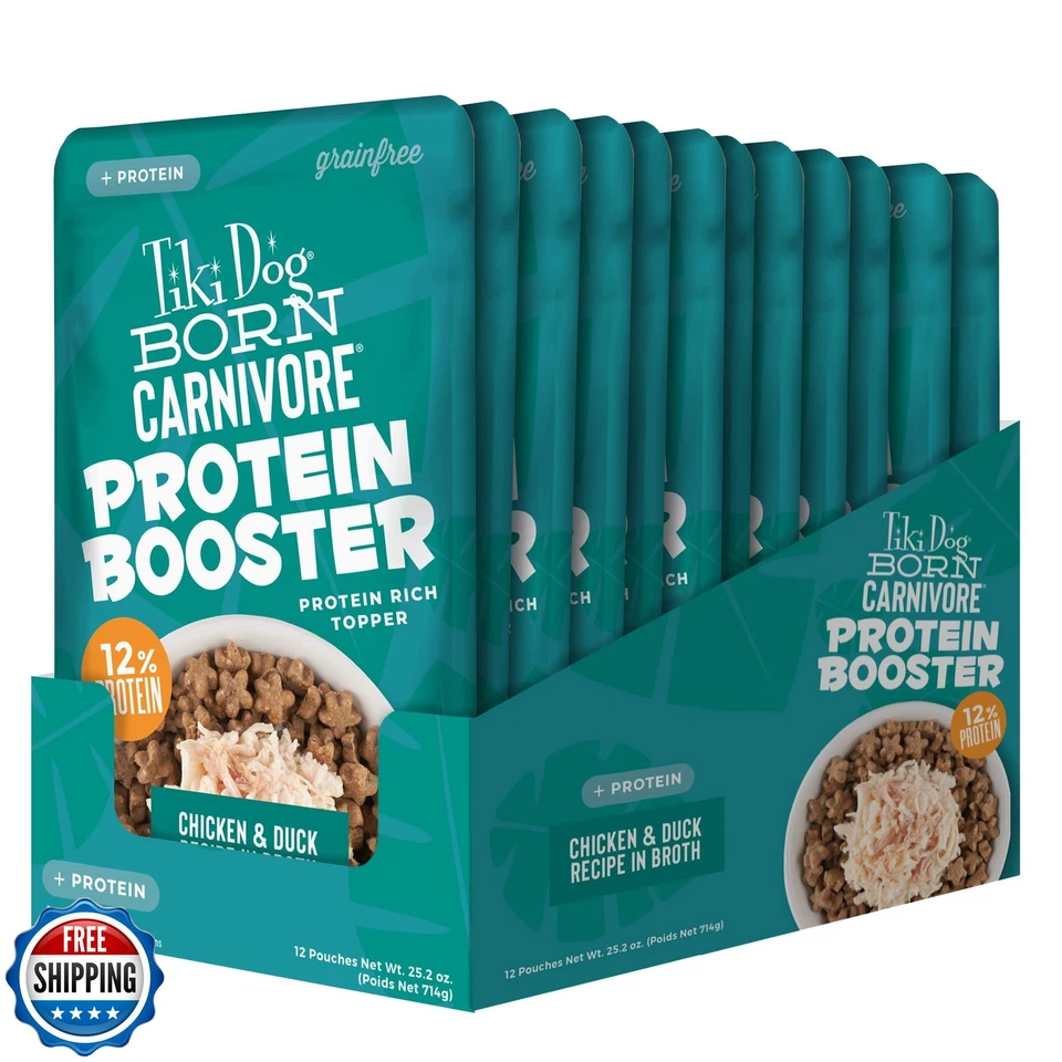 Tiki Dog Born Carnivore Protein Booster Dog Food Topper, Chicken and Duck Rec - Image 3 of 4