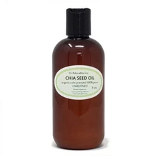 UNREFINED CHIA SEED OIL ORGANIC 100% PURE COLD PRESSED 2 oz 4 oz 8 oz up to 7 Lb