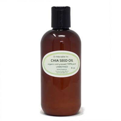 #ad UNREFINED CHIA SEED OIL ORGANIC 100% PURE COLD PRESSED 2 oz 4 oz 8 oz up to 7 Lb $92.99