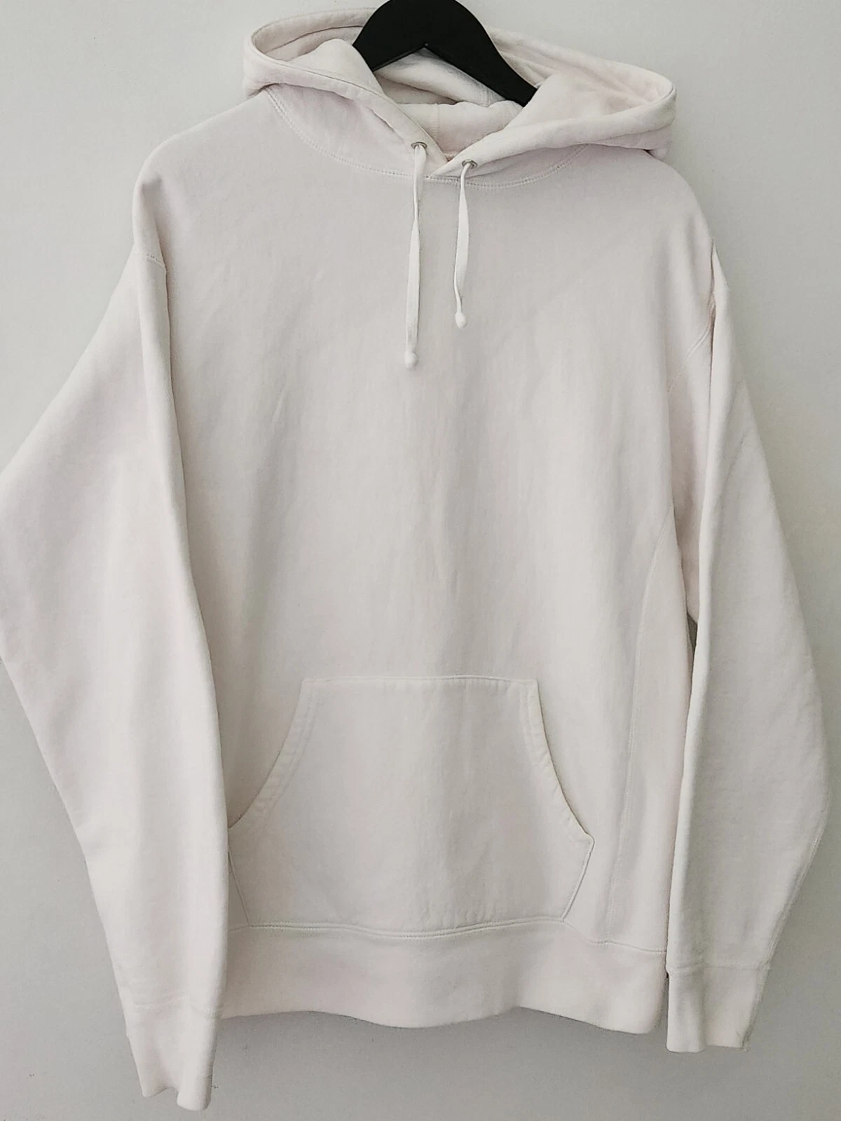 Felpa con cappuccio e borchie SS18 Supreme taglia M media bianca