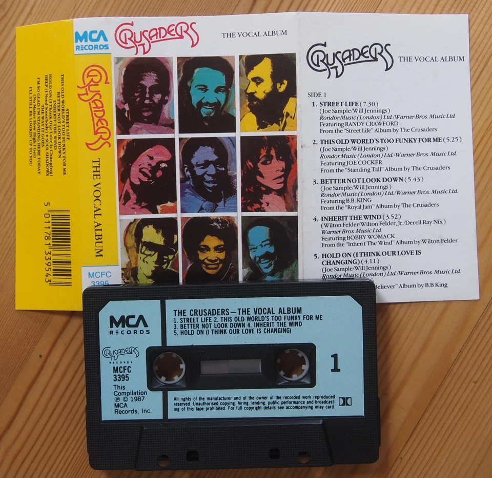 CRUSADERS - THE VOCAL ALBUM (MCA MCFC3395) 1987 UK CASSETTE TAPE EX CONDITION! Foto 2 de 3