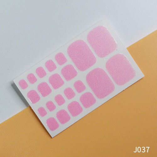 Zehennagelaufkleber Glitzer-Vollverpackung Mehrfarbige Selbstklebende đ„ - Photo 24/26