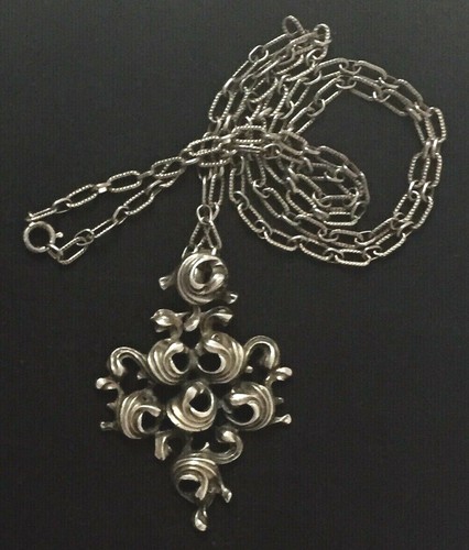 Antike Silber Kette m. Anhänger Antique silver Chain pendant Cadena con colgante - Bild 5 von 8
